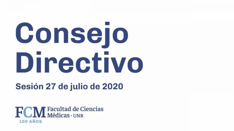 Consejo Directivo I Sesión 27 de julio de 2020