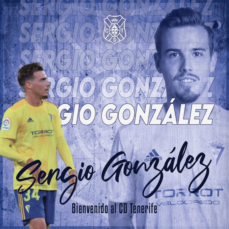 Sergio González jugará cedido en el CD Tenerife hasta final de temporada