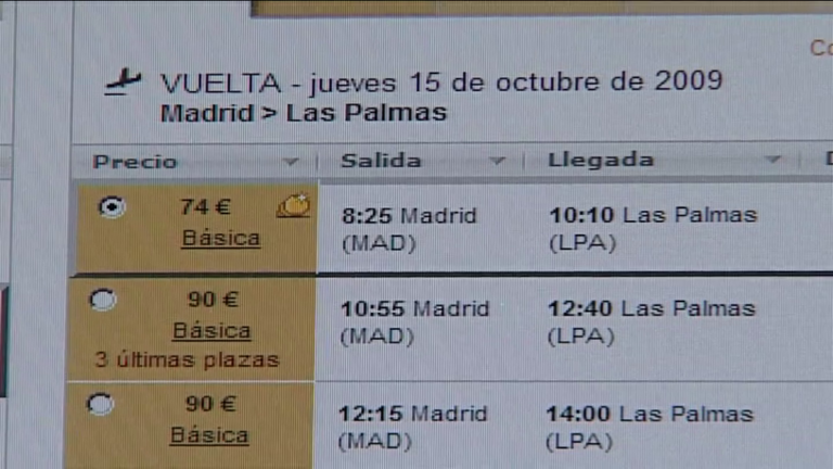 Los residentes no aplicarán esta condición hasta el final de la compra de un billete de avión