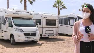 Más de un centenar de autocaravanas llegan hasta Las Teresitas EN Semana Santa | TN1 02/04/2021