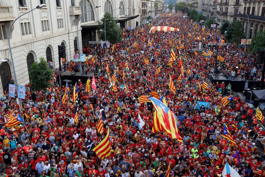 Manifestación independentistaen Barcelona