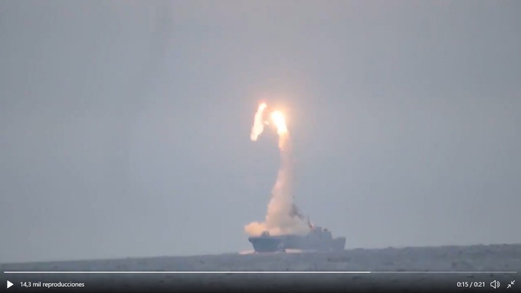 Rusia lanza por primera vez un misil de crucero hipersónico 'Tsirkon' desde un submarino nuclear