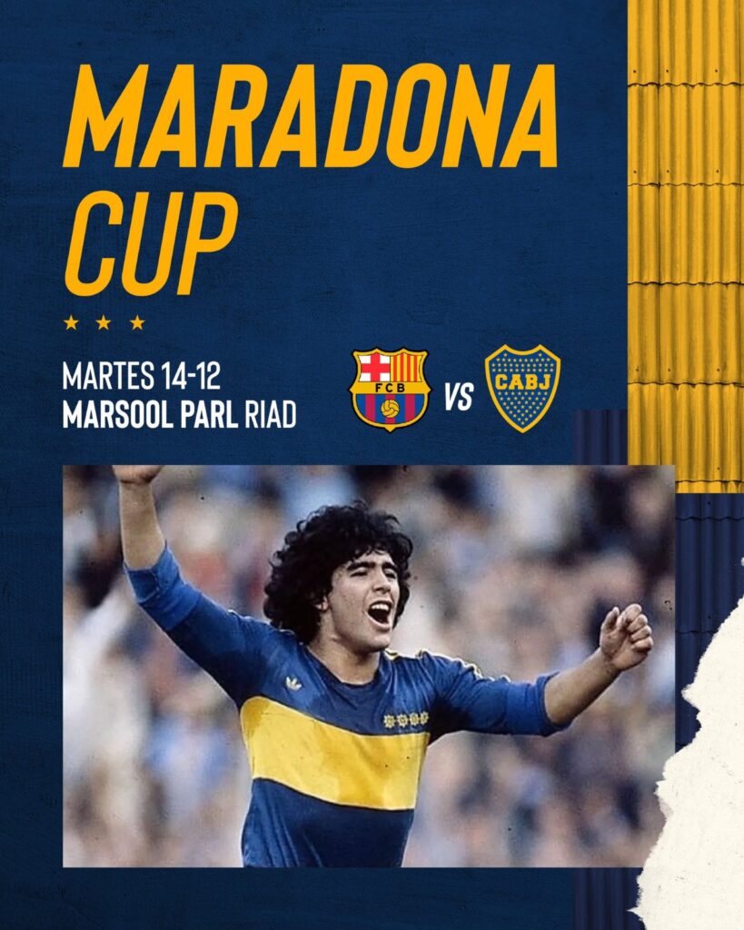 La Copa Maradona se celebrará en Riad, Arabia Saudí, para conmemorar el primer aniversario de la muerte del astro argentino