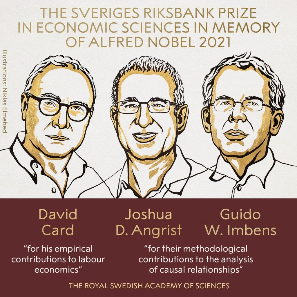 David Card, Joshua Angrist y Guido Imbens, galardonados con el Nobel de Economía