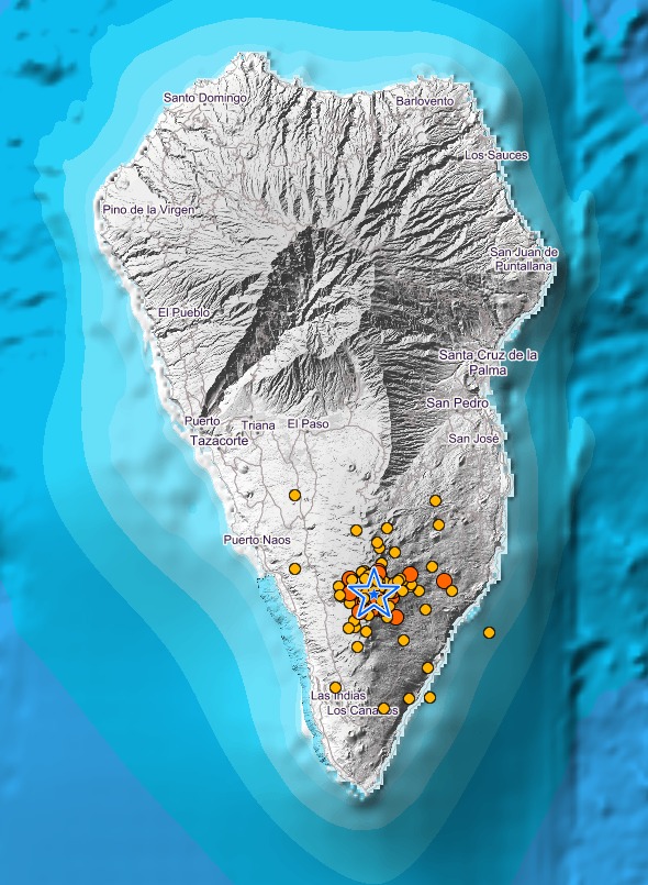 Terremoto de 3,7 en Fuencaliente tras una noche de alta actividad sísmica