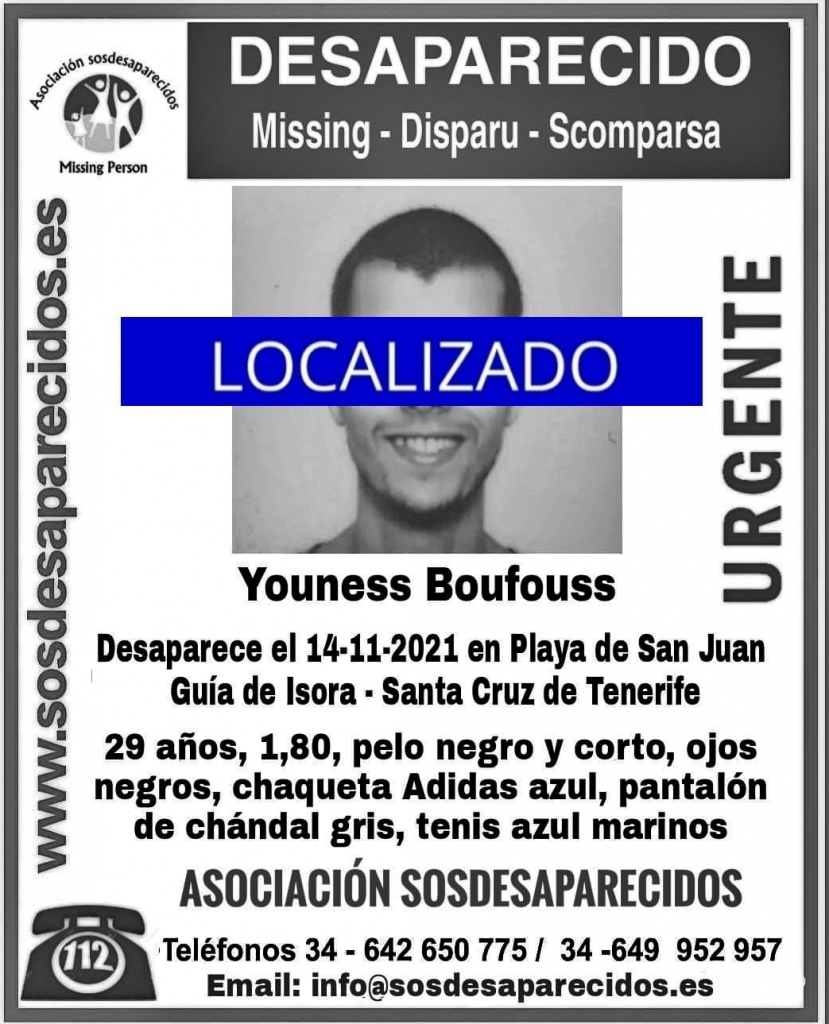 Localizan al joven Youness Boufouss, desaparecido en Guía de Isora