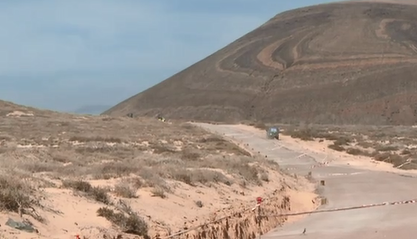 Remodelada la carretera que une Caleta de Sebo con la Playa de las Conchas en La Graciosa