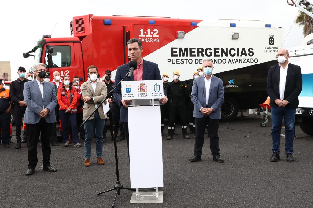 Sánchez: "No vamos a olvidar a La Palma y trabajaremos en su reconstrucción "