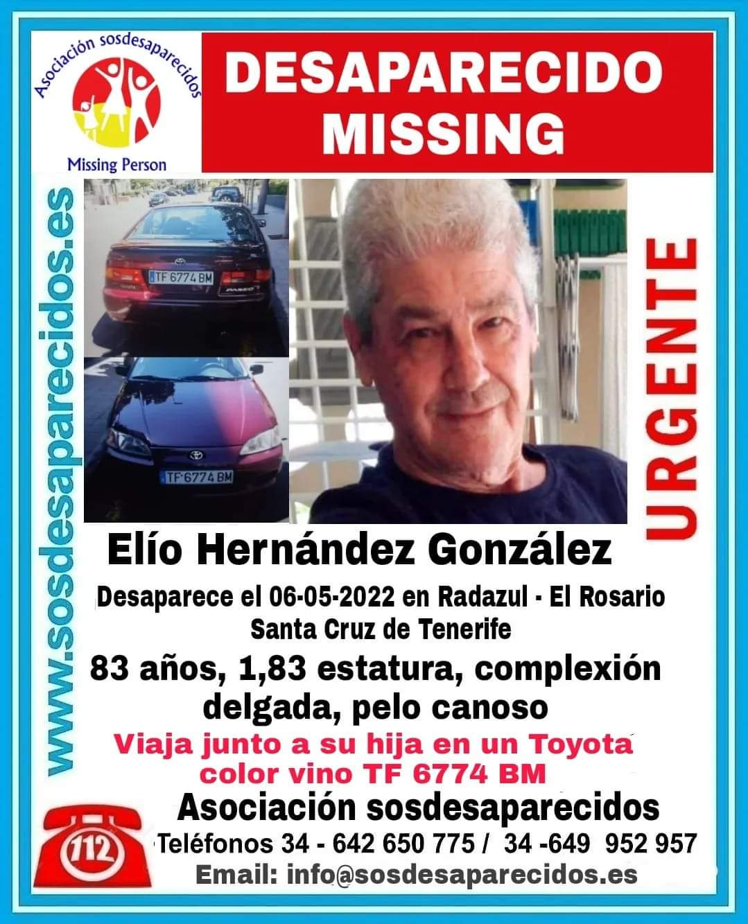 Buscan a padre e hija desaparecidos desde el pasado viernes en Teneri