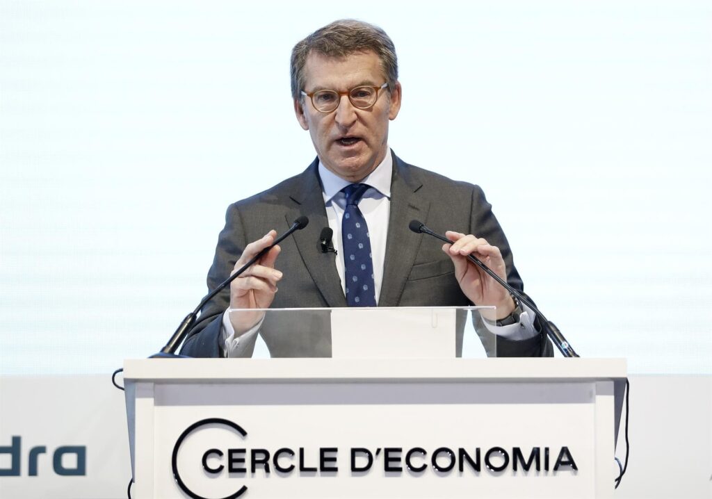 El líder del PP, Alberto Núñez Feijóo, participa en la Reunión Anual del Cercle d'Economia que se celebra en Barcelona