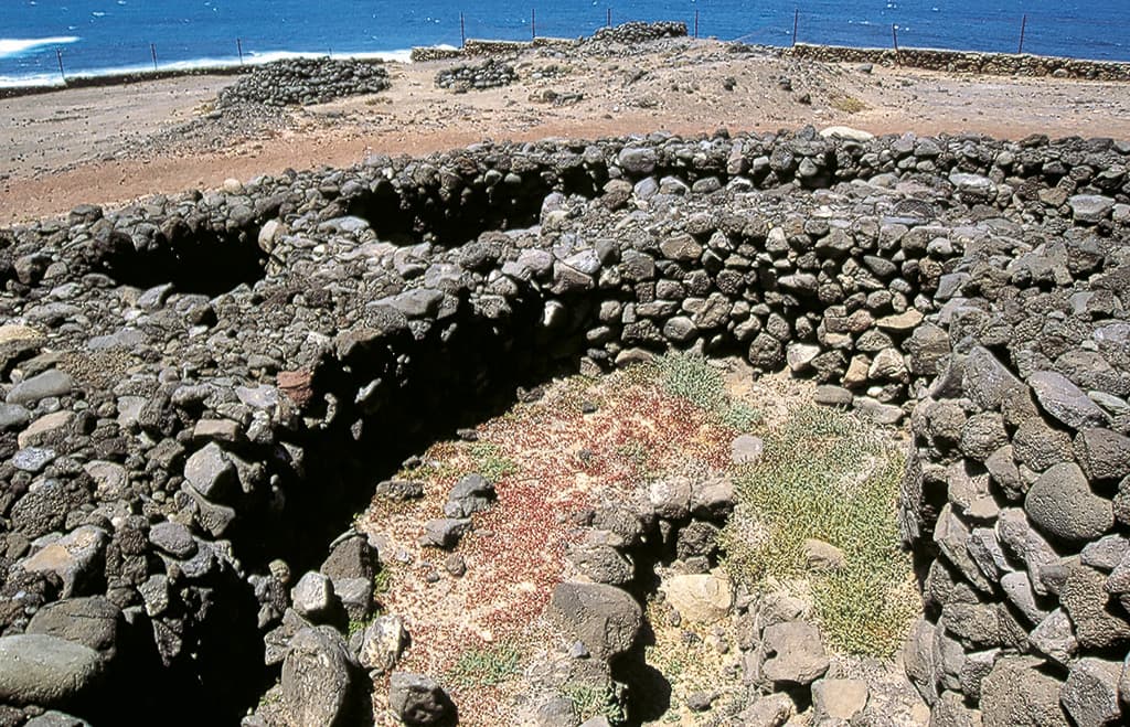 Los colegios de Gáldar visitan el yacimiento arqueológico de La Guancha