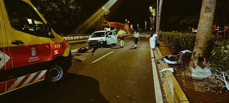 Un conductor se da a la fuga de un accidente en Gran Canaria tras dar positivo en alcohol