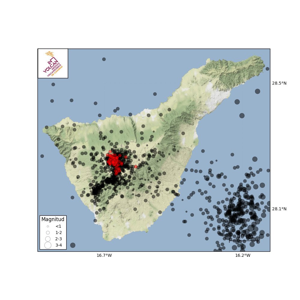 Enjambre sísmico en el Teide, Tenerife,