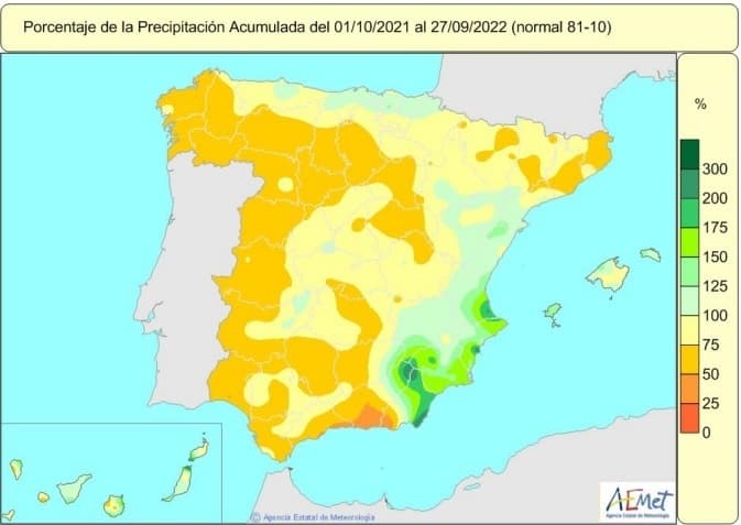El año hidrológico termina como uno de los tres más secos en España en 60 años
