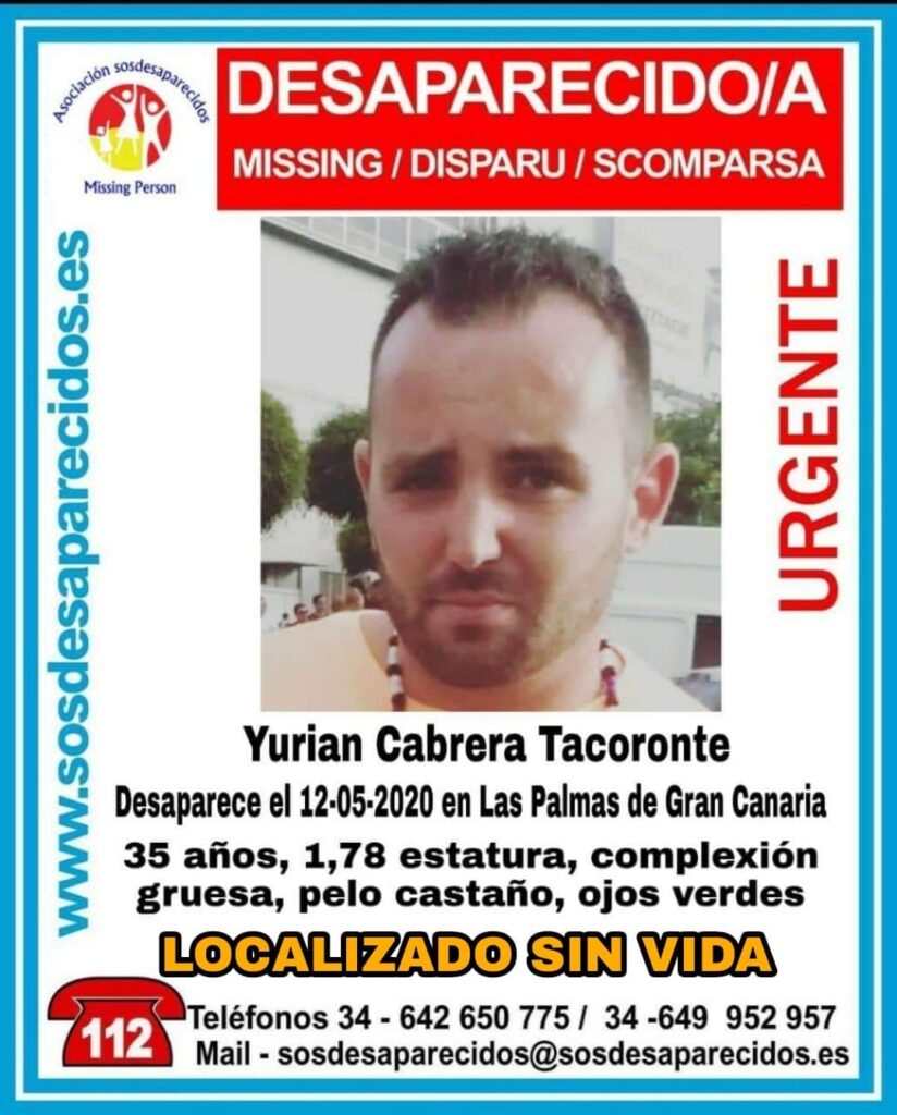 Hallan el cadáver de Yurian Cabrera, desaparecido hace dos años