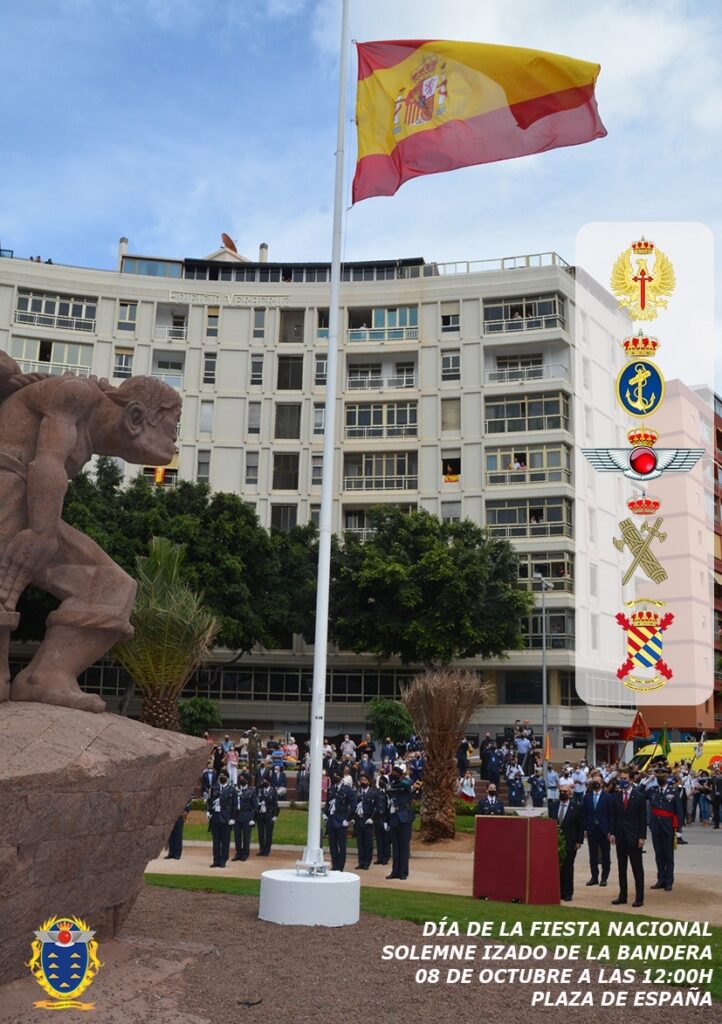 Las Palmas de Gran Canaria acoge este sábado el acto de izado solemne de la bandera de España