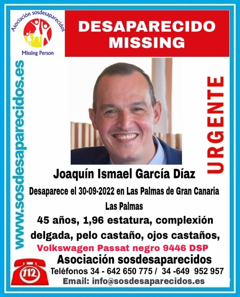 Buscan en Gran Canaria a Joaquín Ismael García