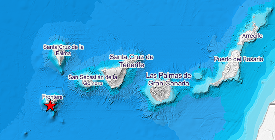 plato eco desvanecerse Terremoto de magnitud 3,5 en la zona del volcán submarino Tagoro