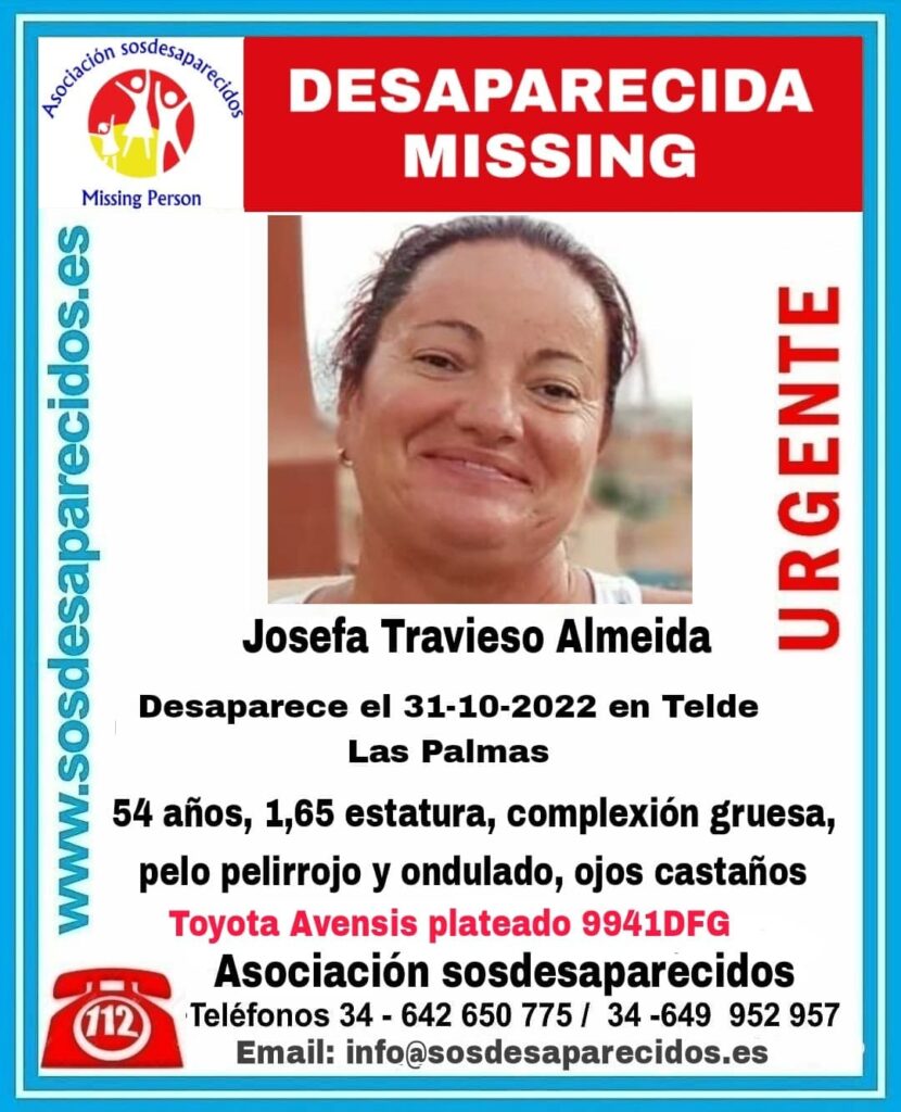 Localizan el coche de Josefa Travieso en Tinoca