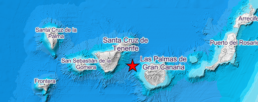 Nuevo seísmo entre Tenerife y Gran Canaria y otro de magnitud 2.5 en La Aldea