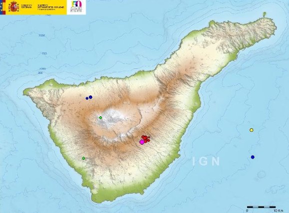 Localizan 11 terremotos durante dos horas en la zona de Arico en Tenerife