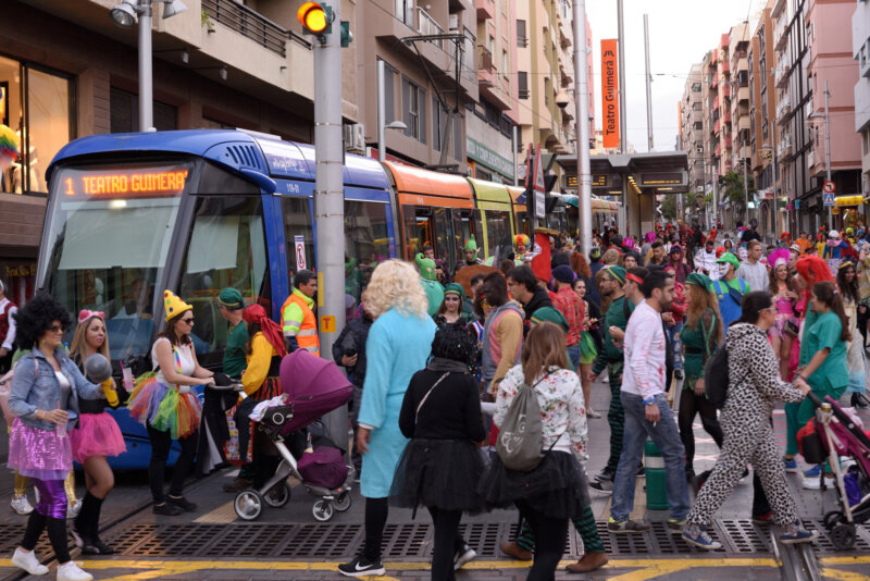 Más de 220.000 pasajeros viajaron en el Tranvía entre el viernes y martes de Carnaval