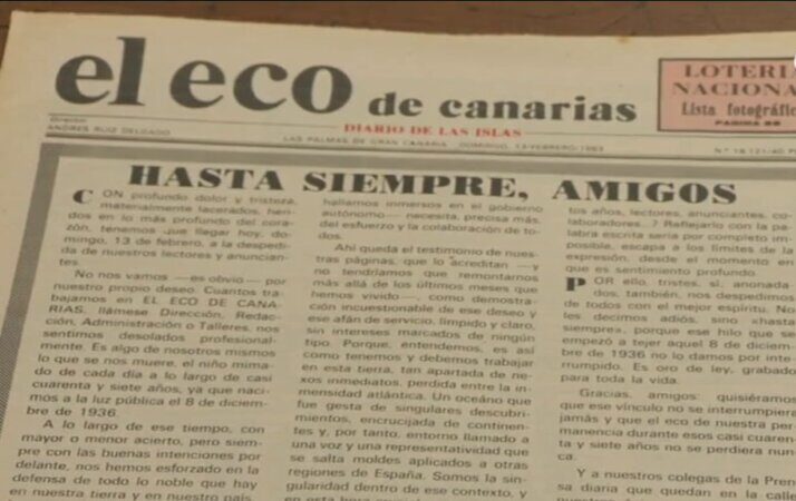 40 años del cierre del 'Eco de Canarias'