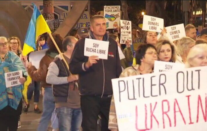 Concentraciones en Canarias por el aniversario del comienzo de la guerra en Ucrania