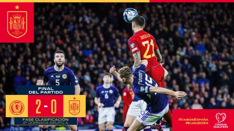 España cae derrotada ante Escocia (2-0)