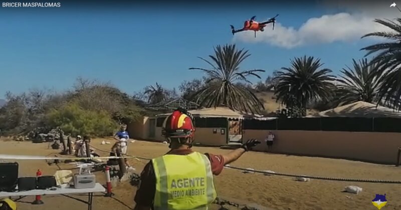 Primera experiencia piloto de vigilancia de drones en Maspalomas, Gran Canaria
