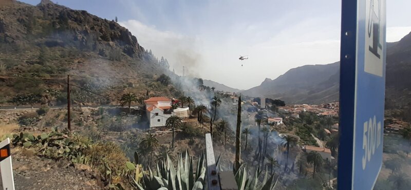 Estabilizan el conato de incendio en Fataga, Gran Canaria