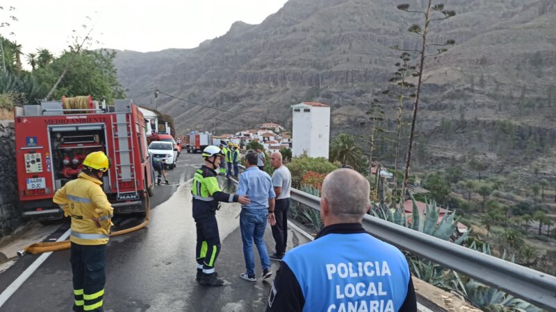 Estabilizan el conato de incendio en Fataga, Gran Canaria