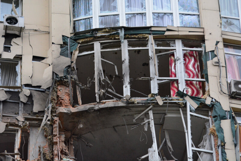 Edificio destruido en Ucrania. EP