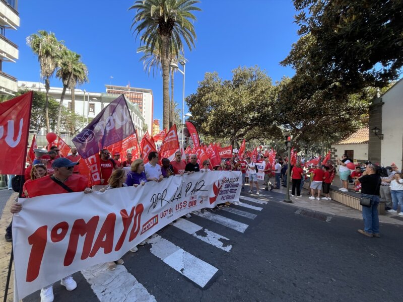 Canarias celebra el 1 de mayo reclamando un incremento de los salarios