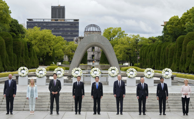 Los líderes del G7 realizan una visita conjunta sin precedentes al memorial por las víctimas de Hiroshima