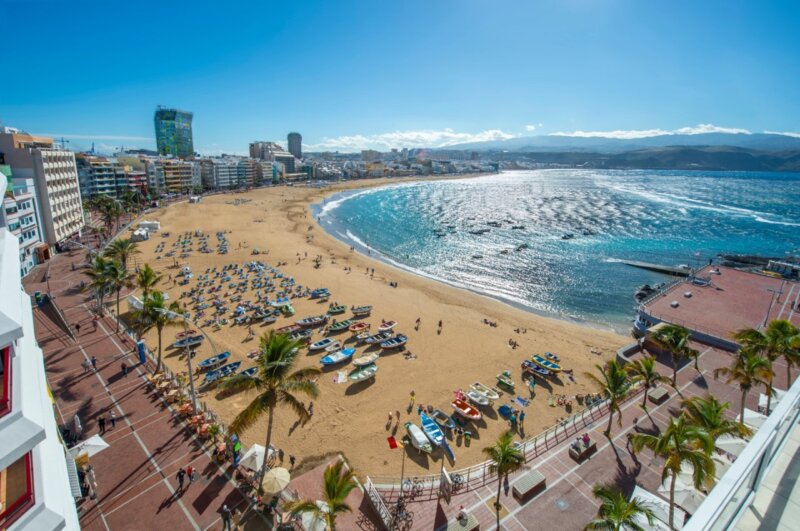 Imagen de archivo de la playa de Las Canteras en Las Palmas de Gran Canaria