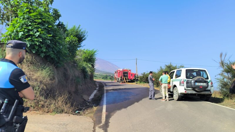 Imagen conato incendio en Los Realejos