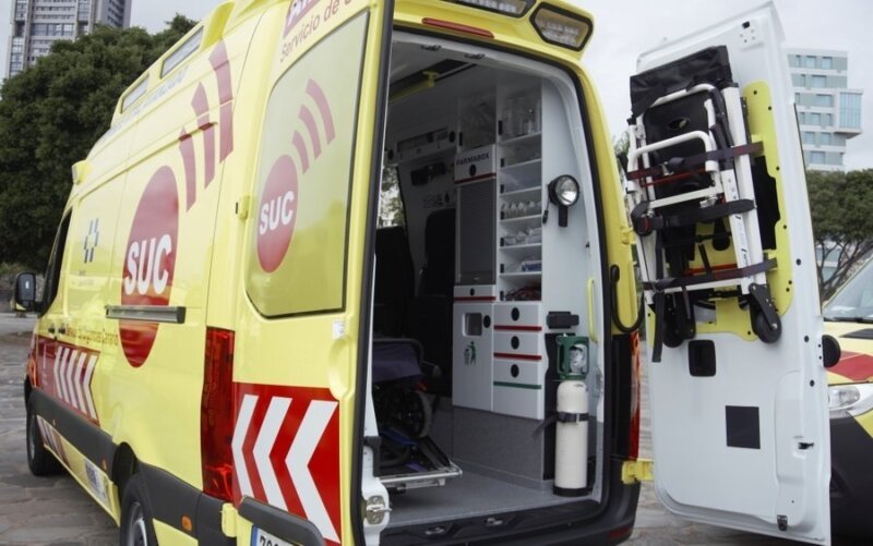 Un motorista en estado grave tras un accidente en Arona, Tenerife