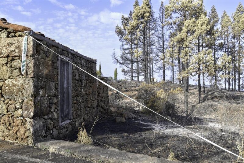 El incendio de La Palma ha afectado al menos a sesenta inmuebles de los municipios de Puntagorda y Tijarafe,