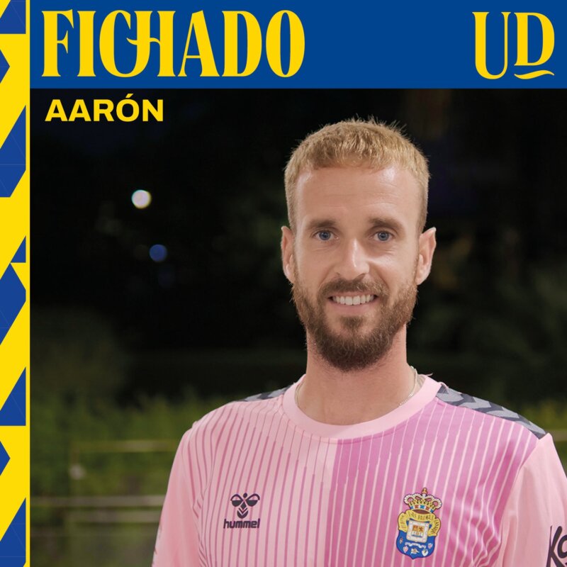 Imagen del anuncio del fichaje de Aarón Escandell por la Unión Deportiva Las Palmas / Twitter: @UDLP_Oficial