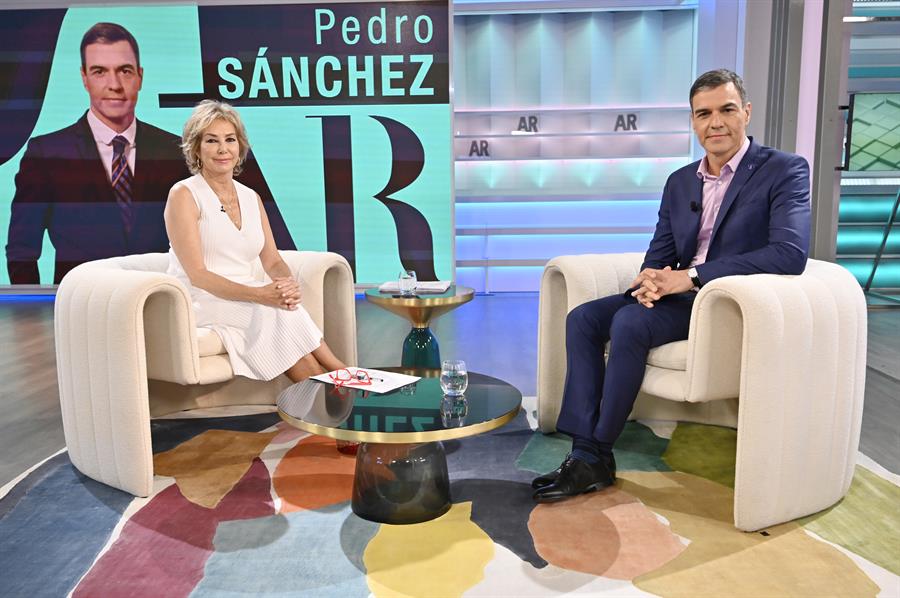 Pedro Sánchez en Programa Ana Rosa. Efe