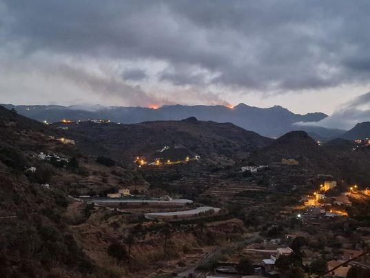 El incendio visto desde el municipio de Valsequillo. Imagen enviada por Yéssica M-R, vía Instagram