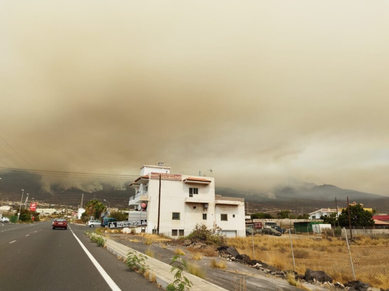 Incendio declarado en Tenerife 17/08/23