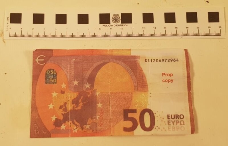Un billete de 50 euros falso