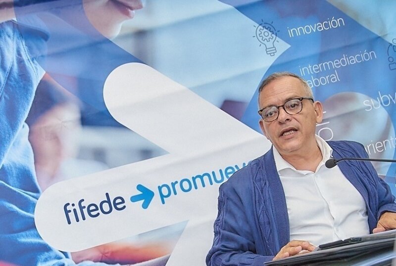 Efraín Medina en una intervención en la sede de FIFEDE / Europa Press