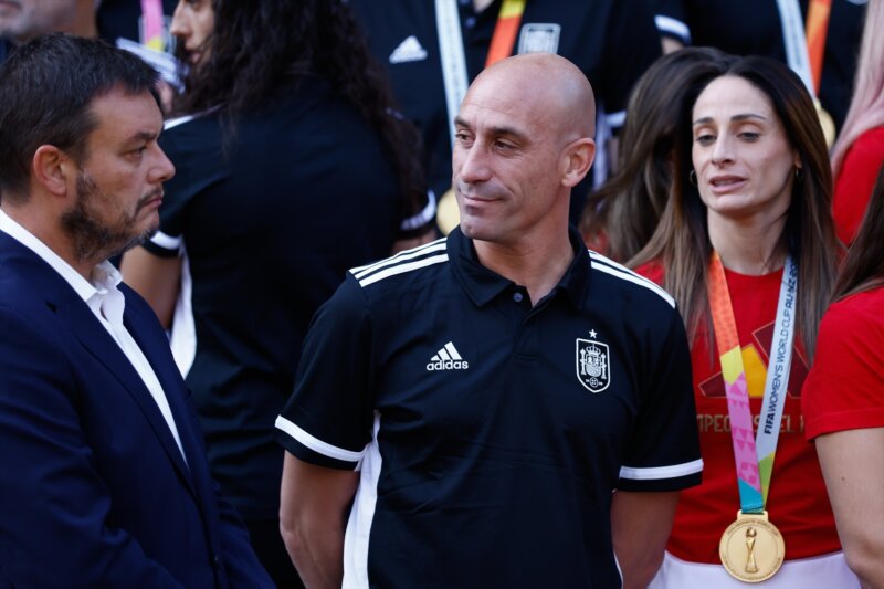Luis Rubiales durante la recepción de Pedro Sánchez a la Selección Española femenina tras su victoria en el mundial de fútbol / Europa Press