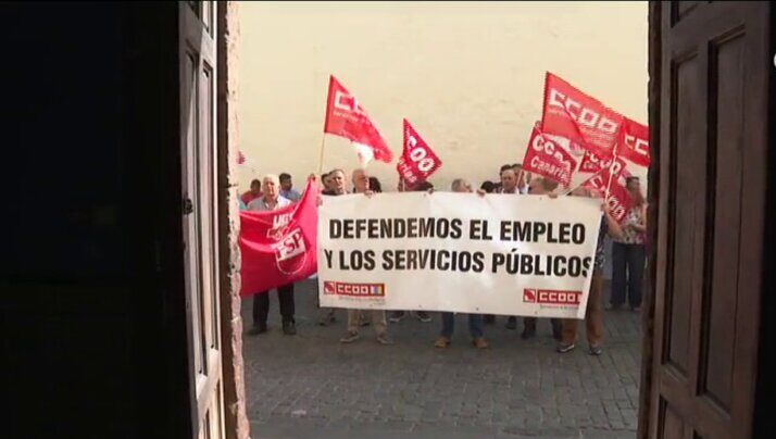 Los trabajadores del Ayuntamiento de La Laguna piden estabilización laboral