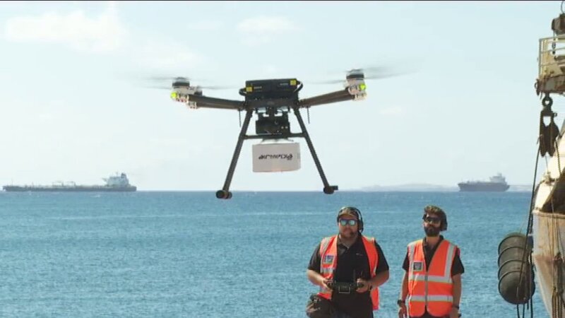 Un dron ligero y con alta capacidad de carga para los puertos
