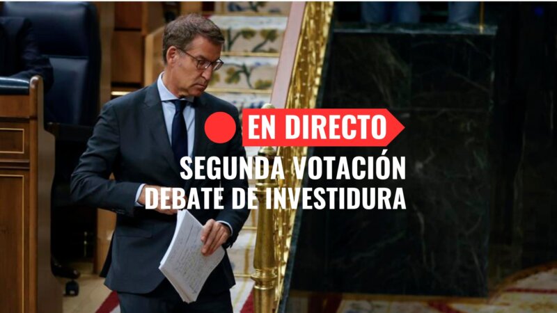 Alberto Núñez Feijóo Debate de investidura en directo