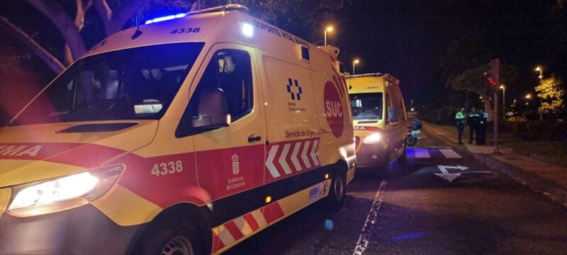 Dos heridos, uno de ellos grave, en la colisión de una moto y un patinete en Gran Canaria